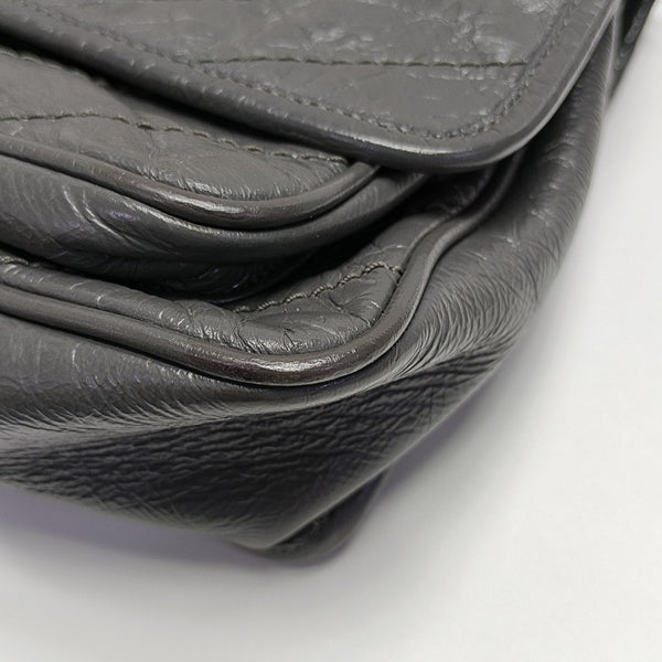 NIKI Small Chevron Calfskin Gray