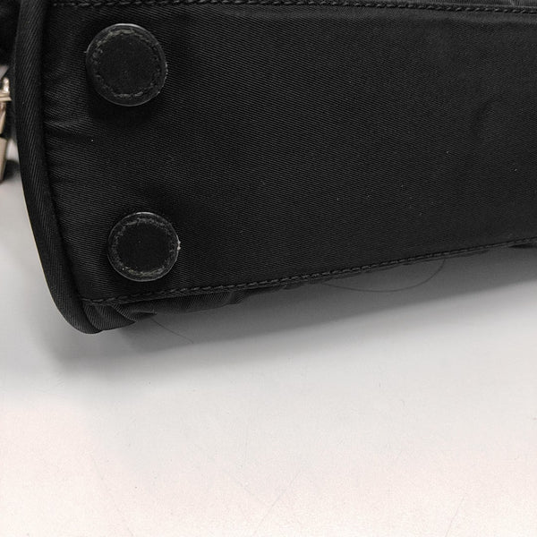 Nylon Top Handle Bag Black