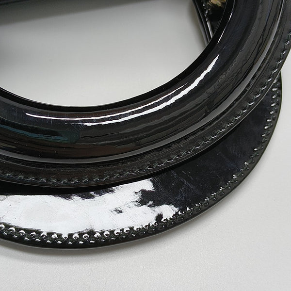 Lady Dior Mini Cannage Patent Leather Black