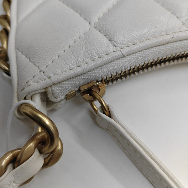 HOBO Small Quilted Lambskin White