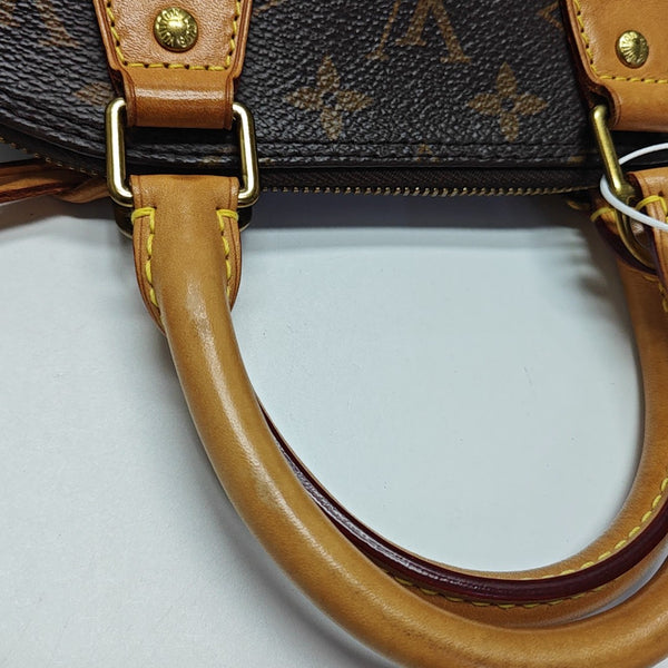 ALMA BB Monogram Coated Canvas Brown