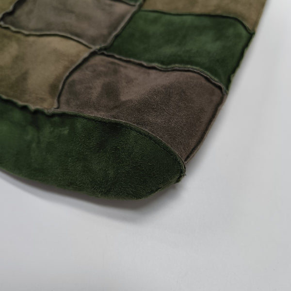 Suede Top Handle Bag Green