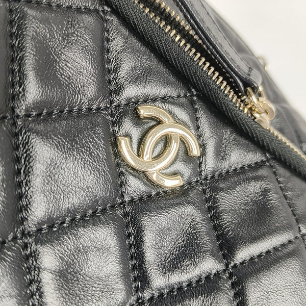Quilted Lambskin Large Black
