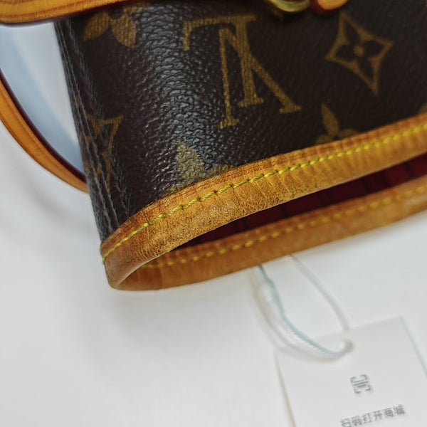 NEVERFULL MM Monogram Coated Canvas Brown