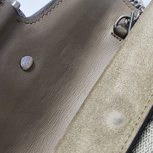 Dionysus Super Mini Monogram Coated Canvas Beige