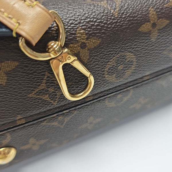 CLUNY MM Monogram Coated Canvas Brown