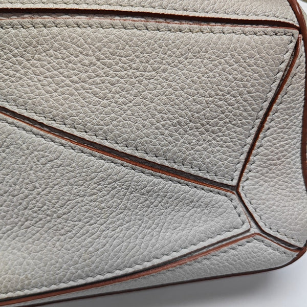 Puzzle Mini Calfskin White
