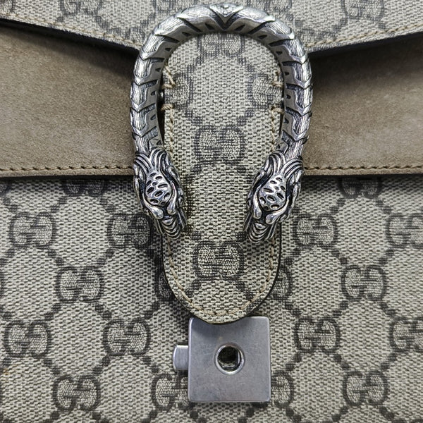 Dionysus Mini Monogram Coated Canvas Beige