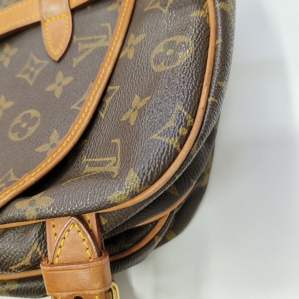 SAUMUR 30 Monogram Coated Canvas Brown
