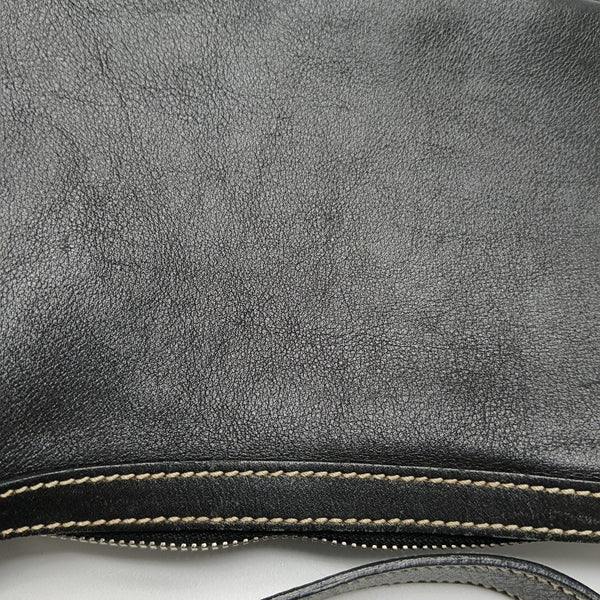 Quilted Calfskin Top Handle Bag Black