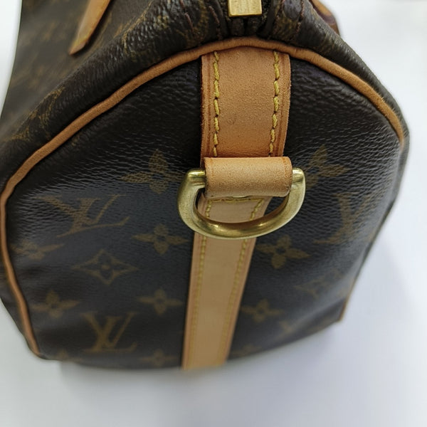 SPEEDY 25 Monogram Coated Canvas Brown