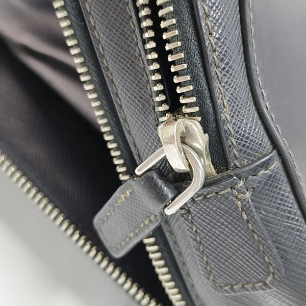 Saffiano Calfskin Clutch Black