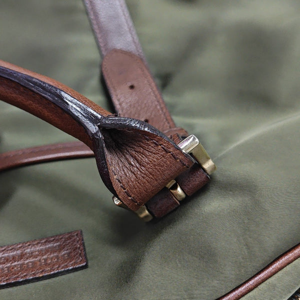 Nylon Top Handle Bag Green