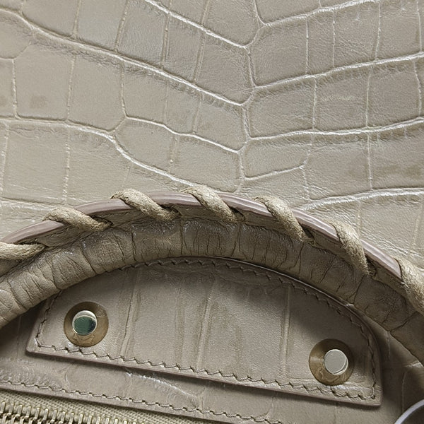 Classic Metallic Edge City Medium Calfskin Beige