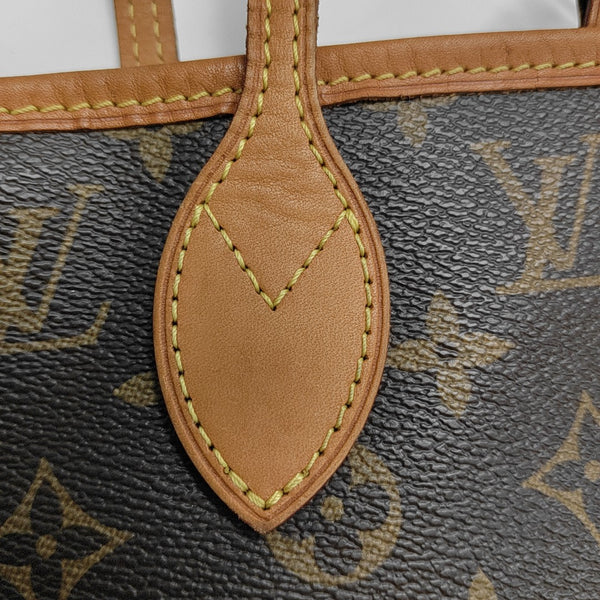 NEVERFULL MM Monogram Coated Canvas Brown
