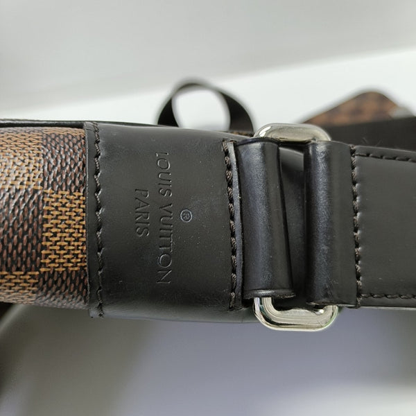DISTRICT MM Damier Ebene Coated Canvas Brown
