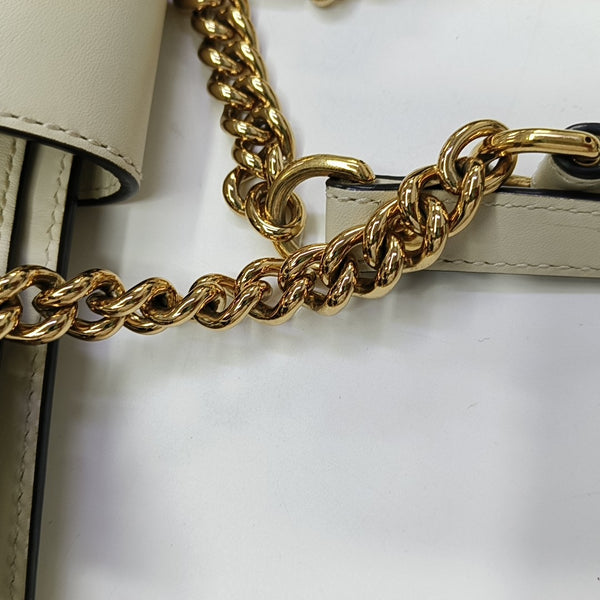 Padlock Small Monogram Coated Canvas Beige