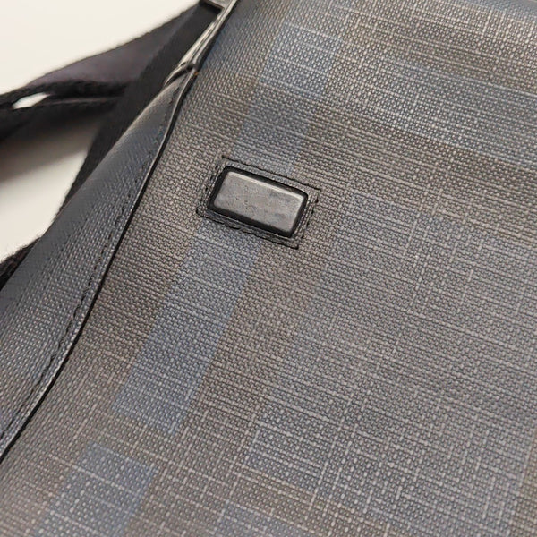 Coated Canvas Shoulder Bag Black