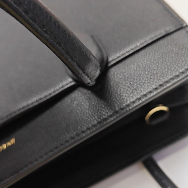 Calfskin Shoulder Bag Black