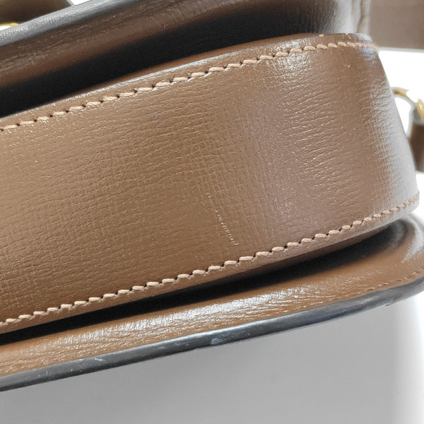 Horsebit 1955 Medium Monogram Coated Canvas Beige