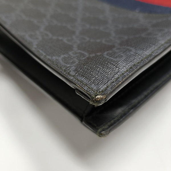 GG Supreme Monogram Coated Canvas Gray