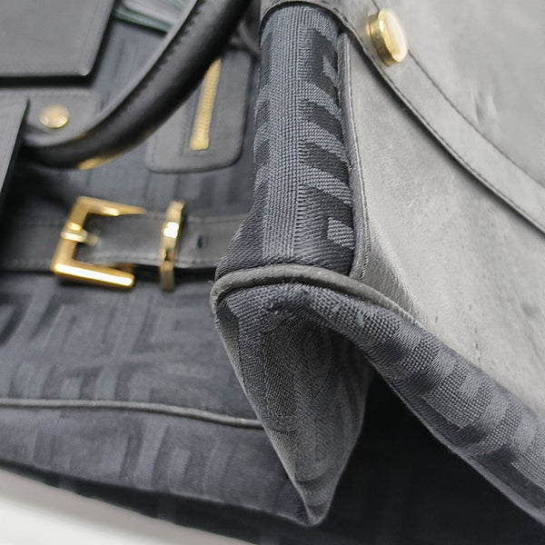Canvas Top Handle Bag Black