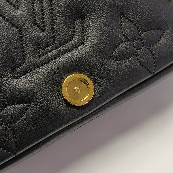 WALLET ON STRAP Monogram Calfskin Black