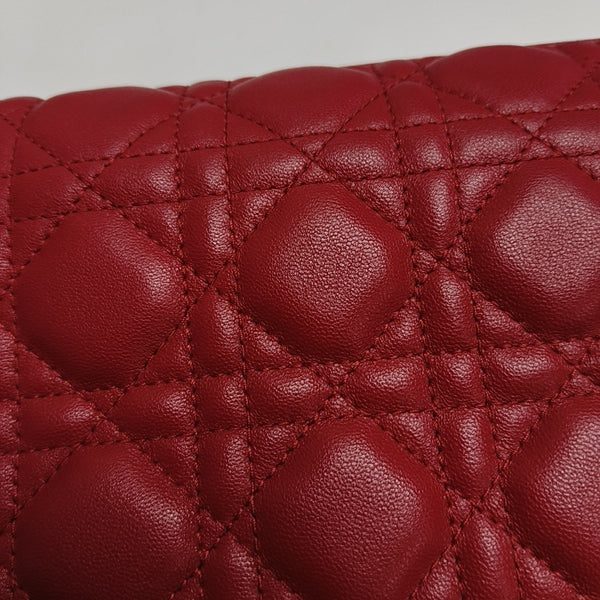 Lady Dior Medium Cannage Lambskin Red