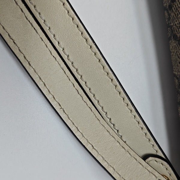 Padlock Small Monogram Coated Canvas Beige