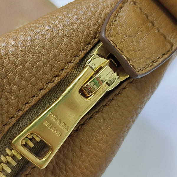 Calfskin Shoulder Bag Brown