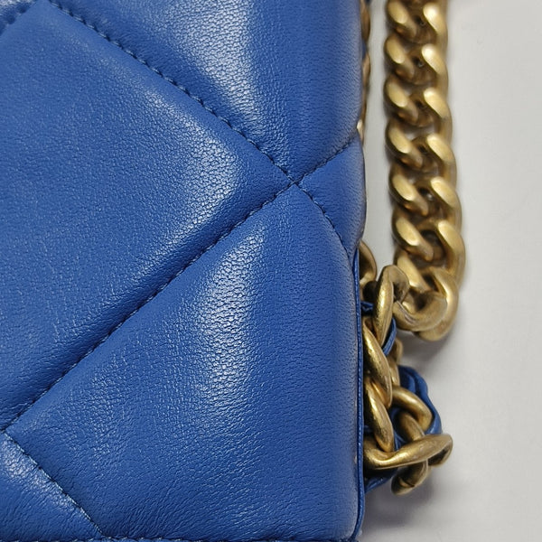 CHANEL 19 WOC Quilted Lambskin Blue