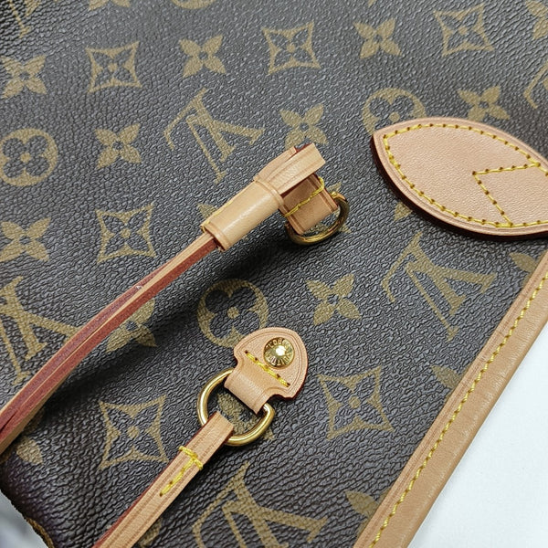 NEVERFULL MM Monogram Coated Canvas Brown