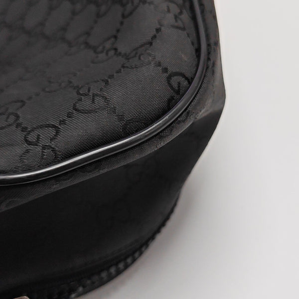Monogram Fabric Belt Bag Black