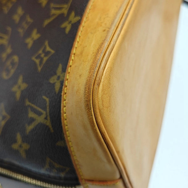 ALMA PM Monogram Coated Canvas Brown