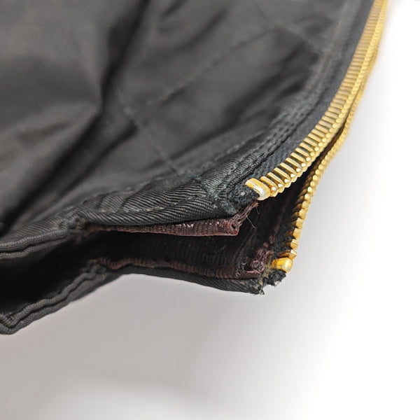 Quilted Nylon Shoulder Bag Black