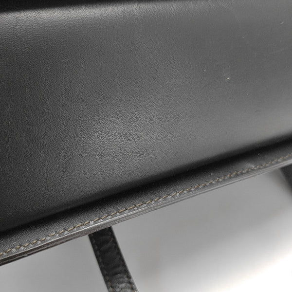 Calfskin Top Handle Bag Black