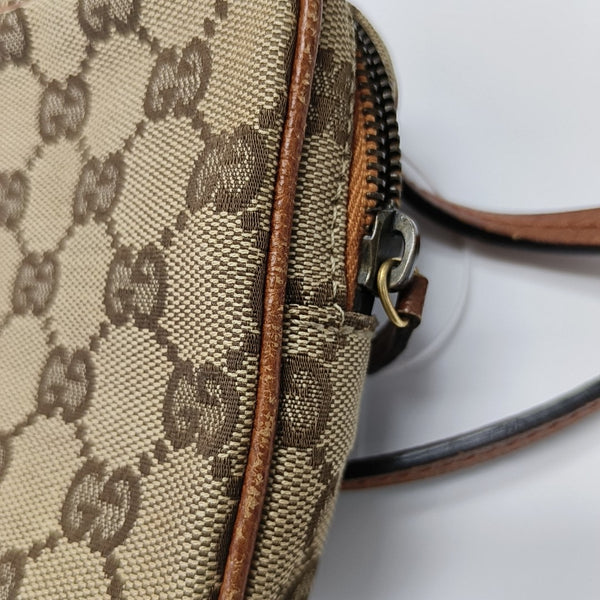 Monogram Canvas Shoulder Bag Beige