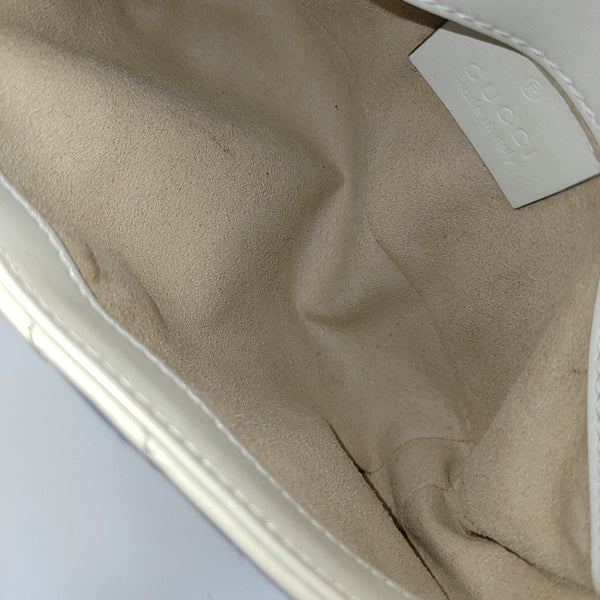 GG Marmont Mini Quilted Calfskin White