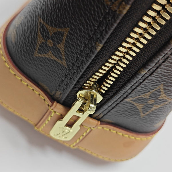 ALMA BB Monogram Coated Canvas Brown