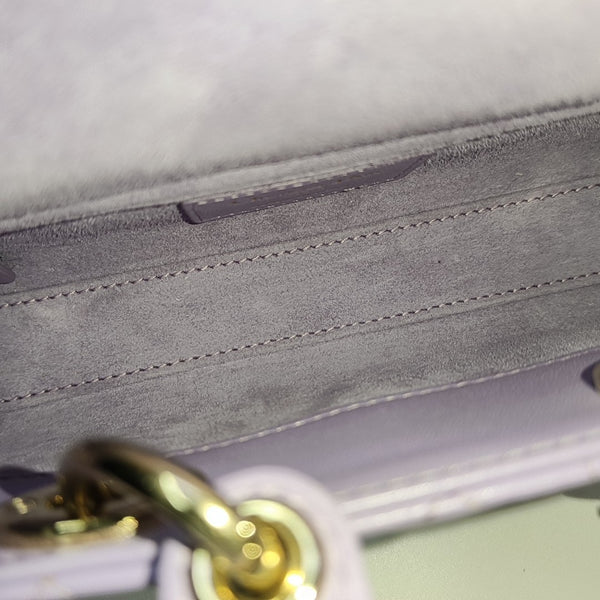 Lady D-Joy Super Mini Cannage Lambskin Purple