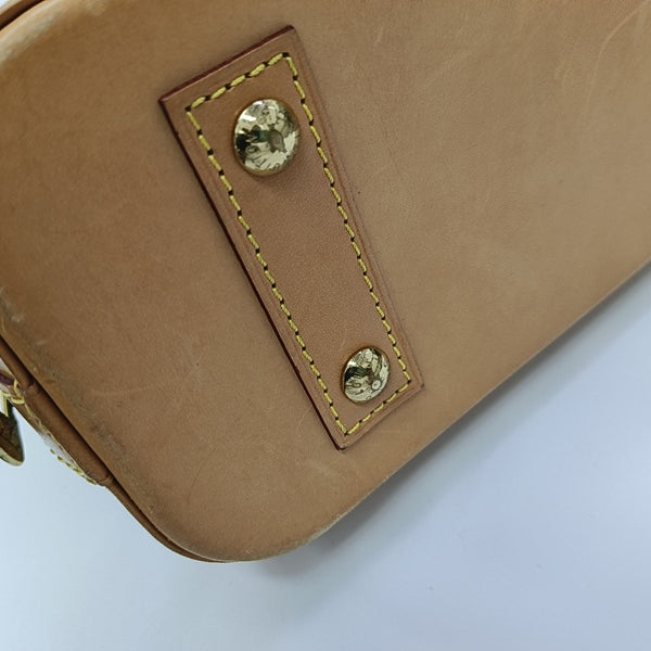ALMA BB Monogram Coated Canvas Brown