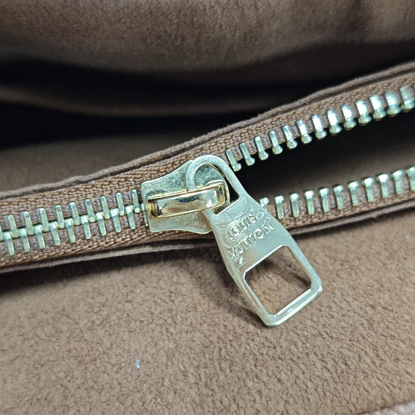 OLYMPE MM Monogram Coated Canvas Brown