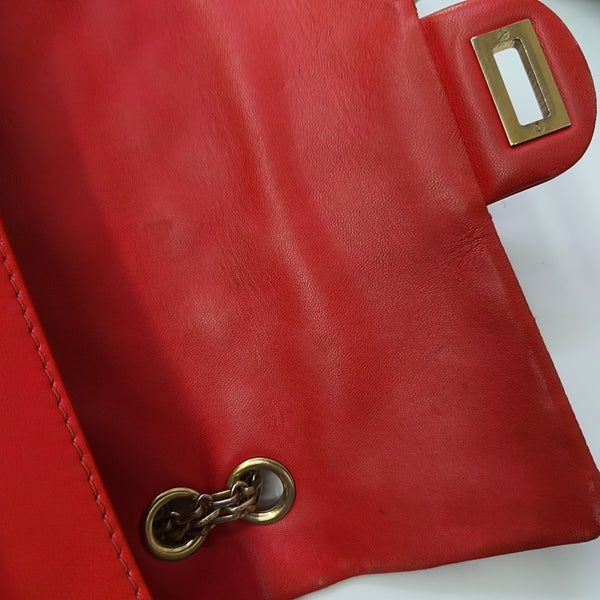 2.55 225 (small) Quilted Patent Leather Red