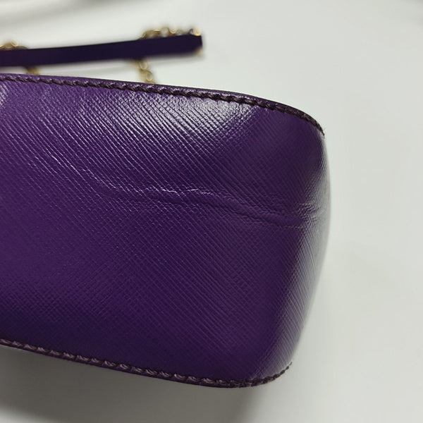 Calfskin Shoulder Bag Purple