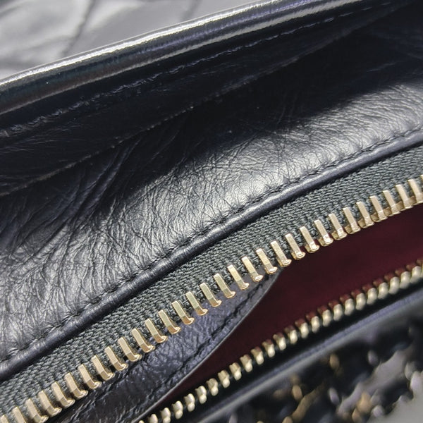 GABRIELLE Small Quilted Calfskin Black