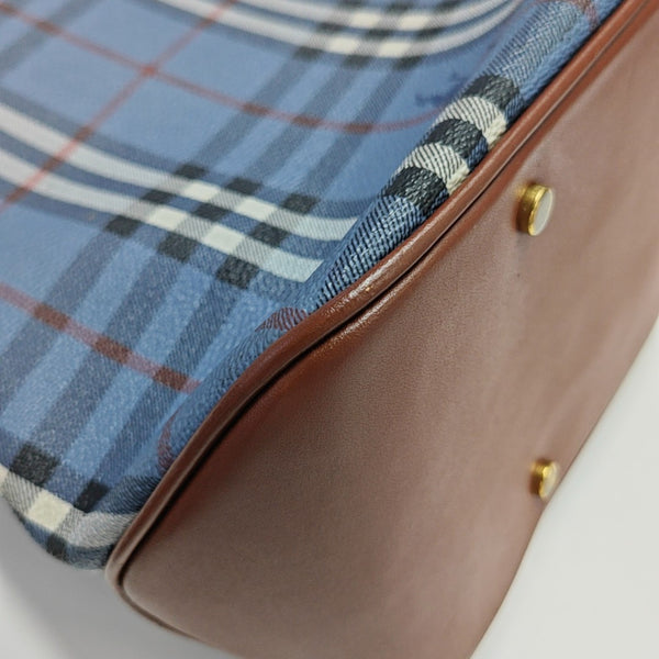 Coated Canvas Tote Bag Blue