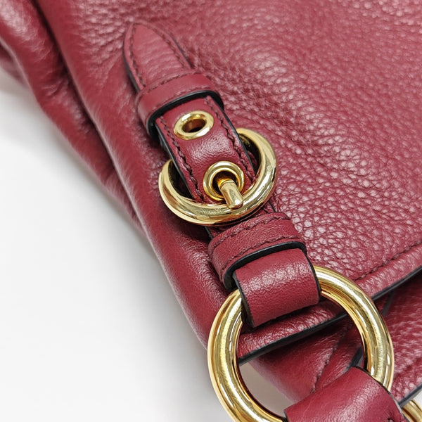 Bow Small Leather Beige