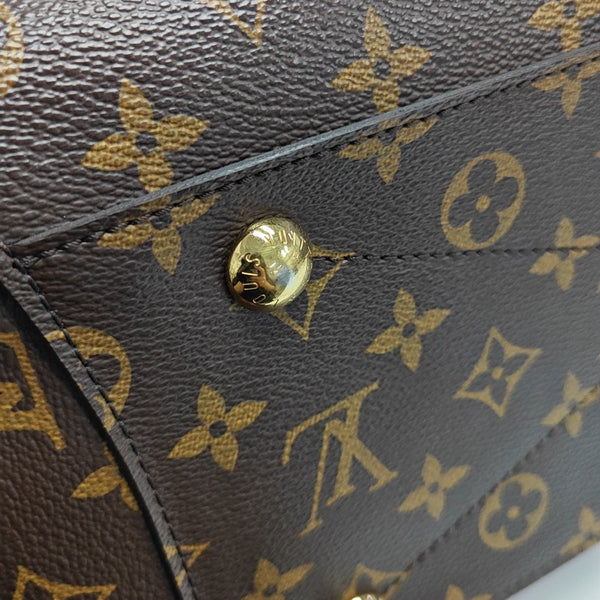 MONTAIGNE GM Monogram Coated Canvas Brown