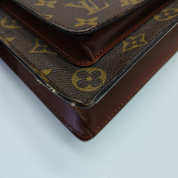 MONCEAU Monogram Coated Canvas Brown