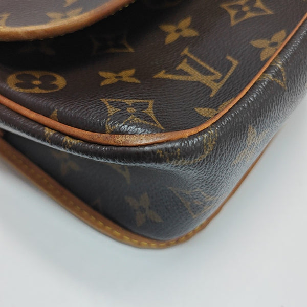 SOLOGNE PM Monogram Coated Canvas Brown